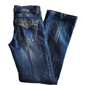 Stetson Hollywood Bootcut Jeans Womens 10L Blue Low Rise No. 818 Western Cowgirl